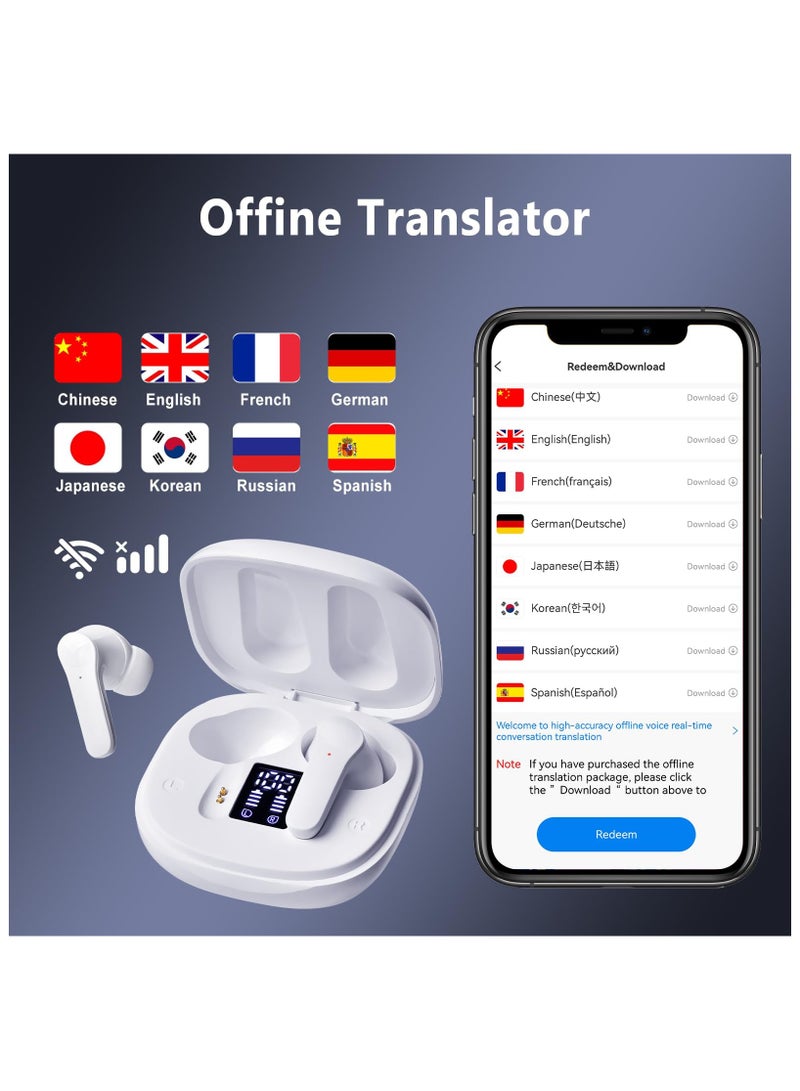 SYOSI Translator Earbuds Language, Two-Way Language Translator Device with APP,Voice Translation Earbuds for 74 Languages & 70 Accents Online, Offline Translator,Translator Earbuds Fit for iOS & Android - Image 5