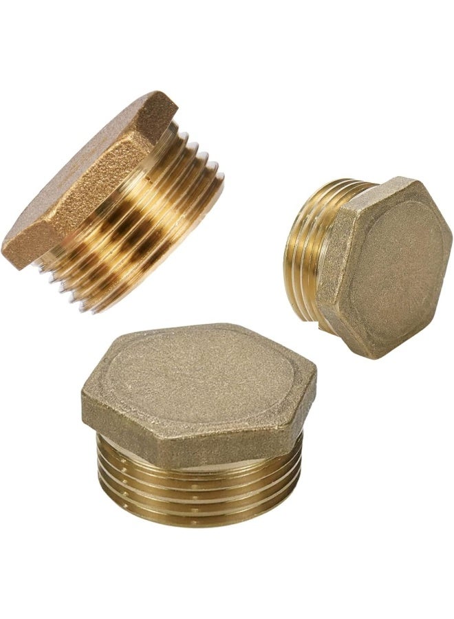 Royal Apex 2Pcs Set Brass Multi Purpose Hose Fittings With Bsp Thread For Plumbing Gas Hot Water Pipe Connector Pneumatic Etc Male Endcap 3/4 Inch - Image 3