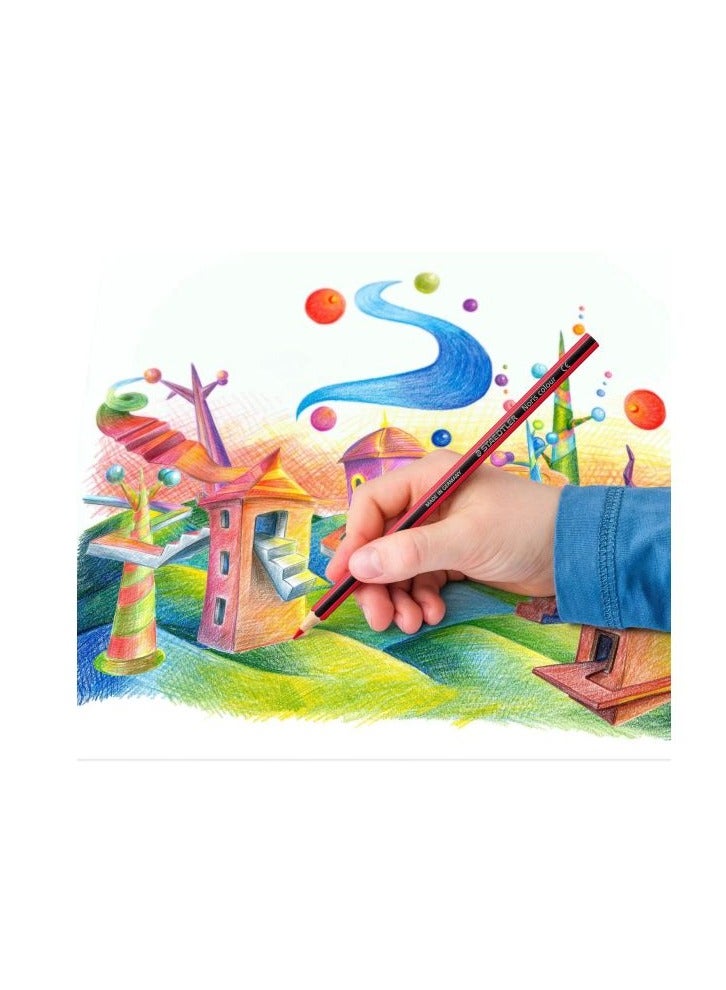 شتدلر مجموعة أقلام تلوين نوريس مكونة من 24 قطعة أحمر/أصفر/أخضر - Image 3