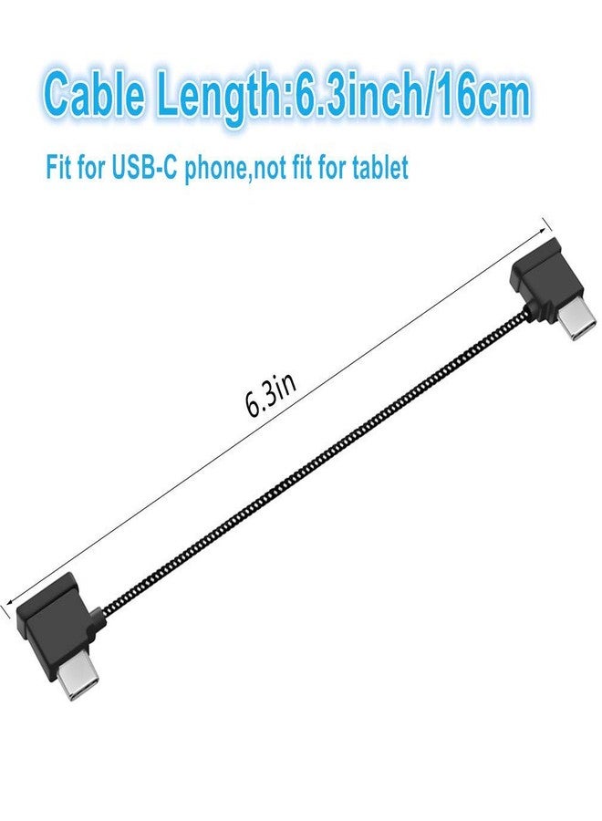 Hanatora 6.3 Inch USB C to USBC RC-N3/N2/N1/N1C Remote Controller Cable for DJI Flip,Neo,Mavic 3,Air 3S/3/2/2S,Mini 4K/2 SE/3/4 Pro,OTG Phone Nylon RC Data Cord Accessories(Type-C Connector) - Image 4