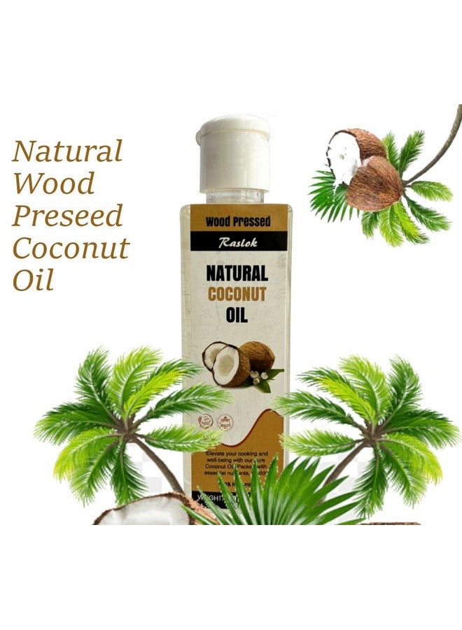 Raslok Wood Pressed 100% Natural Coconut Oil | Naturally Process | Natural Flavor | Pure Coconut Oil | Ideal for culinary, skincare, and hair care purposes. (4 oz) - Image 4