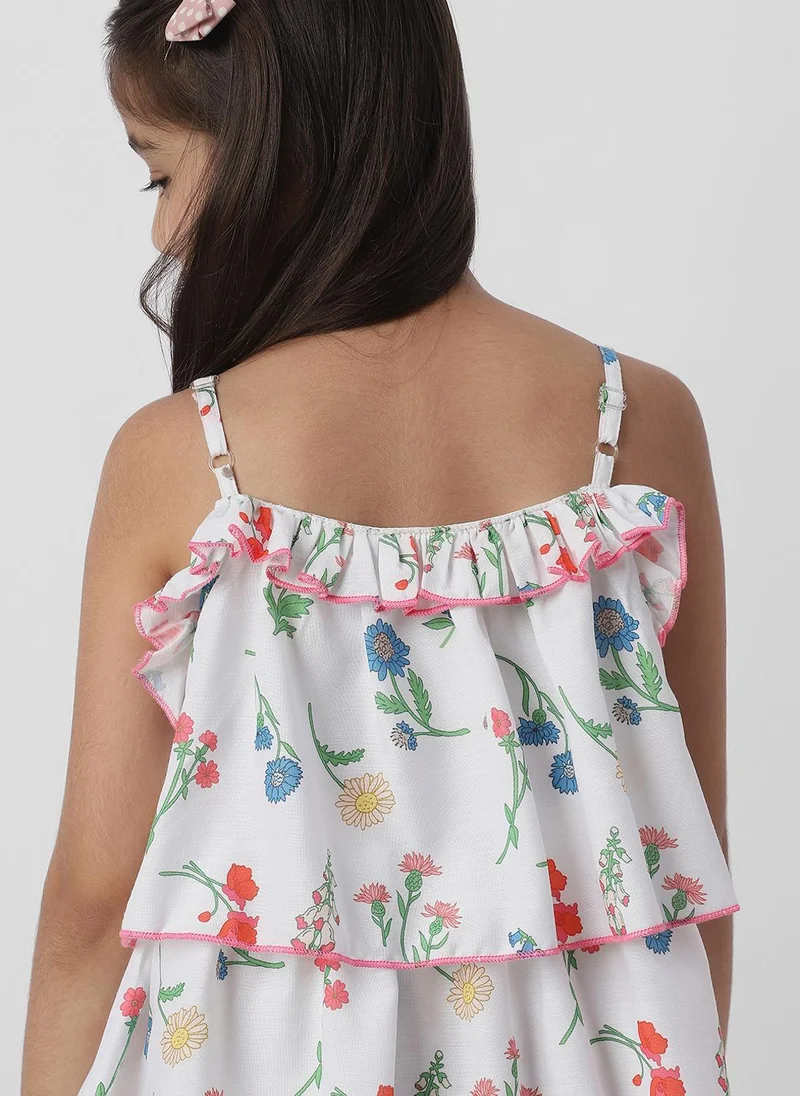 Nautinati  Nautinati Girls Floral AOP Tiered Frock for Women | Best Price UAE