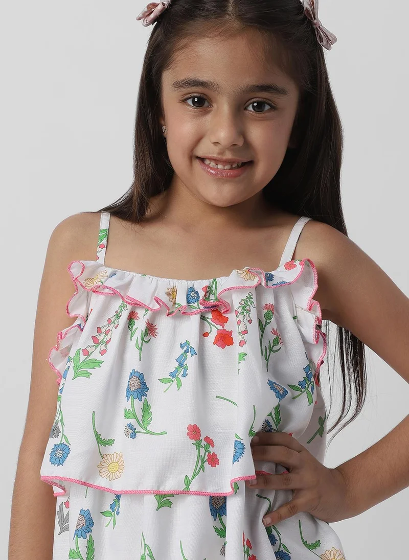 Nautinati  Nautinati Girls Floral AOP Tiered Frock for Women | Best Price UAE
