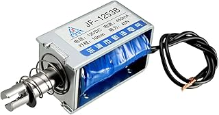uxcell uxcell DC 12V 42N 10mm Stroke Pull Push Type Open Frame Solenoid Electromagnet Linear Motion JF-1253B  - Image 1