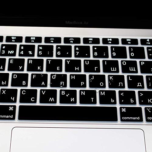 UHamn Russian Language Keyboard Cover Protective Skin Compatible with MacBook Air 13 inch with Retina Display Model A1932, 2018 Release (not Compatible for Old Version MacBook Air 13" A1369 & A1466) - Image 3