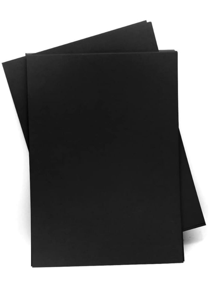 firstnock - 120GSM Black Paper, A4 50 Sheets Dark Black Paper - Image 1