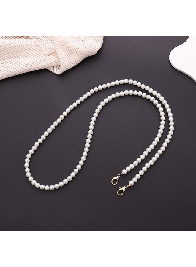 NIBEMINENT Beaded Phone Lanyard, Anti Lost Removable Wrist Strap, Beaded Bow Pearl Bracelet Pendant, Phone Keychain Lanyard