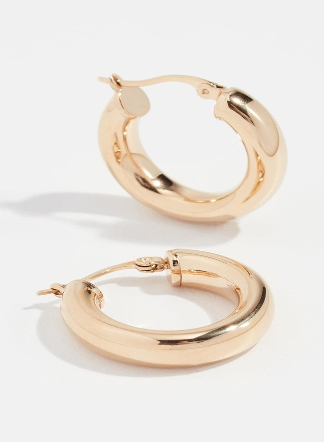 SHASHI yellow-gold-plated-brass SHASHI Women's Dominique Hoop Earrings, Gold, One Size - Image 2