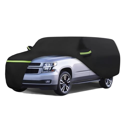 ATBKJ Waterproof Car Covers for 2007-2023 Chevy Suburban/GMC Yukon XL/Cadillac Escalade ESV(Black) 210T Custom 6 Layers Heavy Duty Waterproof All Weather Protection Outdoor - Image 1