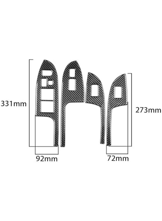غطاء لوحة زر مفتاح النافذة لتزيين داخلي لسيارة أكرورد 2003-2007، إكسسوارات زخرفة داخلية للسيارة، مقود أيسر - Image 3