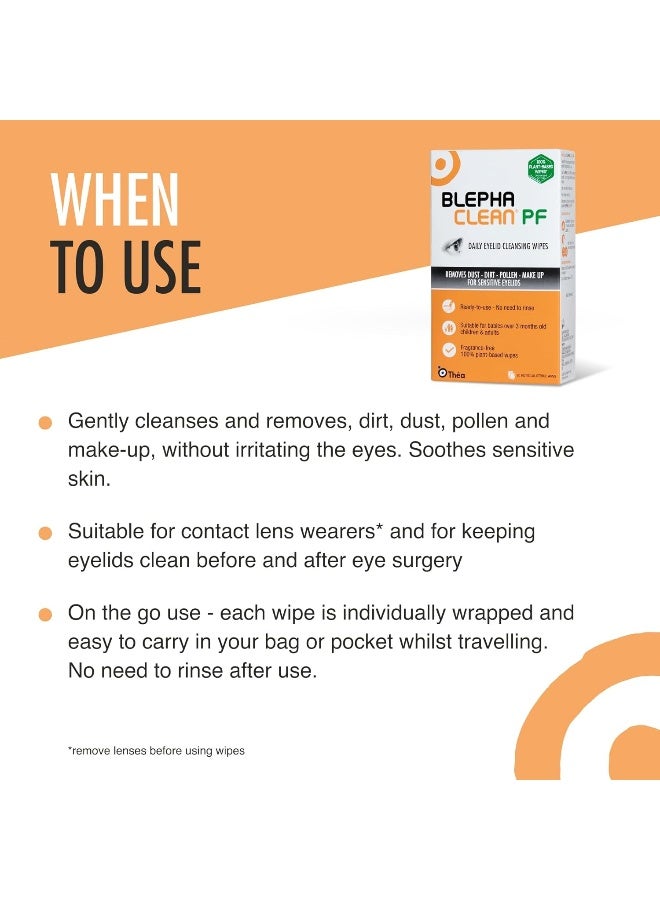 Blephaclean مناديل بليفاكلين 60 للاستخدام اليومي للجفون - تنظيف لطيف للبلفاريتس والبشرة الحساسة الجافة | تركيبة خالية من المواد الحافظة وفعالة في تخفيف جفاف العين | 20 مناديل معقمة × 3 عبوات - Image 5
