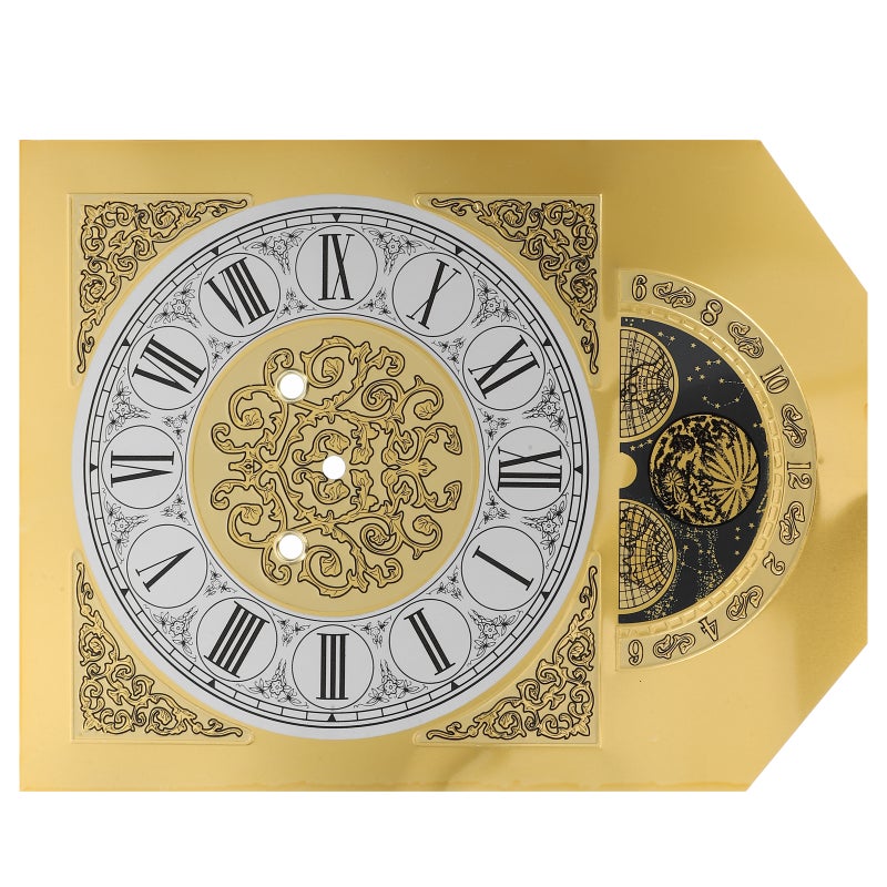 Clock Clock Numerals Dial مع قرص الاتصال الوجه على الساعة الكوارتز لساعة الحائط أجزاء Metal Quartz Dial البديل الآلية على الساعة - Image 5