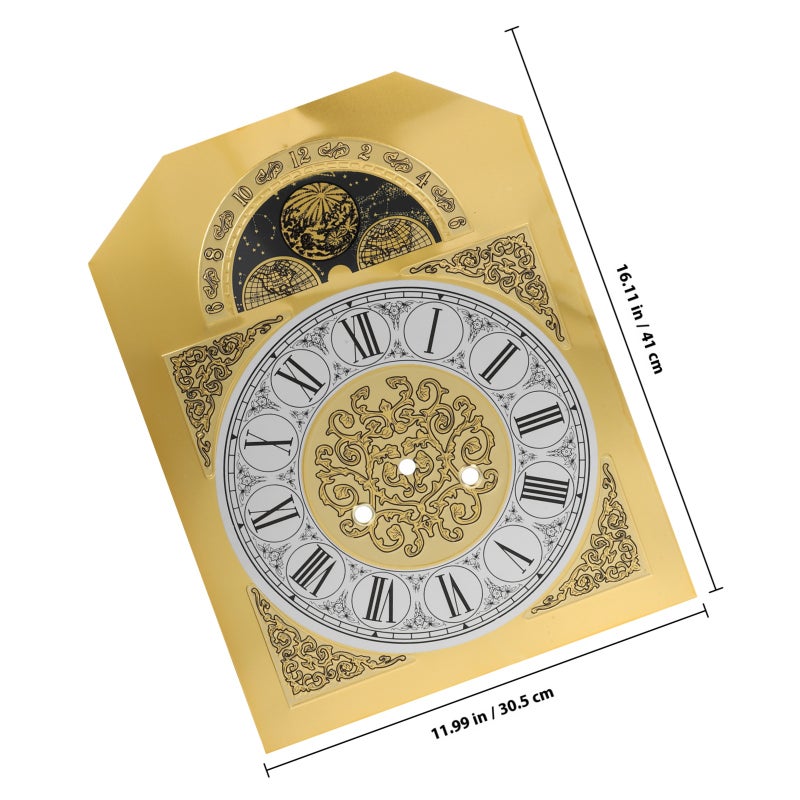 Clock Clock Numerals Dial مع قرص الاتصال الوجه على الساعة الكوارتز لساعة الحائط أجزاء Metal Quartz Dial البديل الآلية على الساعة - Image 2