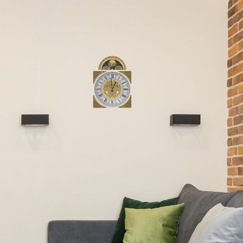 Clock Clock Numerals Dial مع قرص الاتصال الوجه على الساعة الكوارتز لساعة الحائط أجزاء Metal Quartz Dial البديل الآلية على الساعة - Image 4