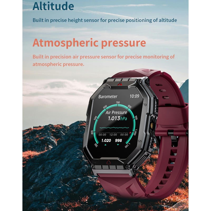 OCEAN 3 PRO Smart Bracelet Sports Watch 2.1-Inch AMOLED FullTouch Screen Fitness Tracker IP68 Waterproof Flashlight BT Call Blood Oxygen/Sleep/Heart Rate/Blood Pressure Monitor Multiple Sports - Image 5