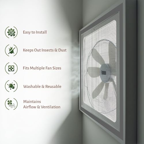 TurtleGrip Mosquito Net for Bathroom, Kitchen Windows & Exhaust Fan | 120 GSM Fiberglass Mesh | Insect & Dust Barrier | Washable (Grey, 20x20 cm) - Image 4