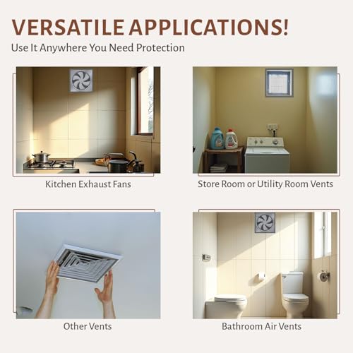 TurtleGrip Mosquito Net for Bathroom, Kitchen Windows & Exhaust Fan | 120 GSM Fiberglass Mesh | Insect & Dust Barrier | Washable (Grey, 20x20 cm) - Image 5