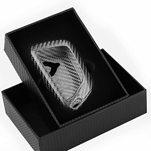 PACEWALKER Carbon Fiber for Chevrolet Corvette C8 Key Fob Case Cover 2020 2021 2022 2023 2024 2025 Keyless Entry Shell Trim (Carbon Fiber Grey) - Image 3