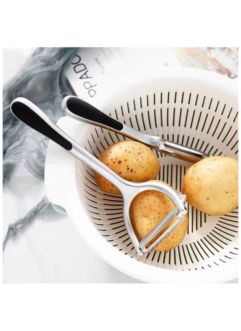 2pcs Multi-functional Peeling Tool Potato Grater Cutter Carrot Shredder Potatoes Peeler Vegetable Shredders Vegetable Scraper Potato Peelers Vegetable Peeler Crank Peeled