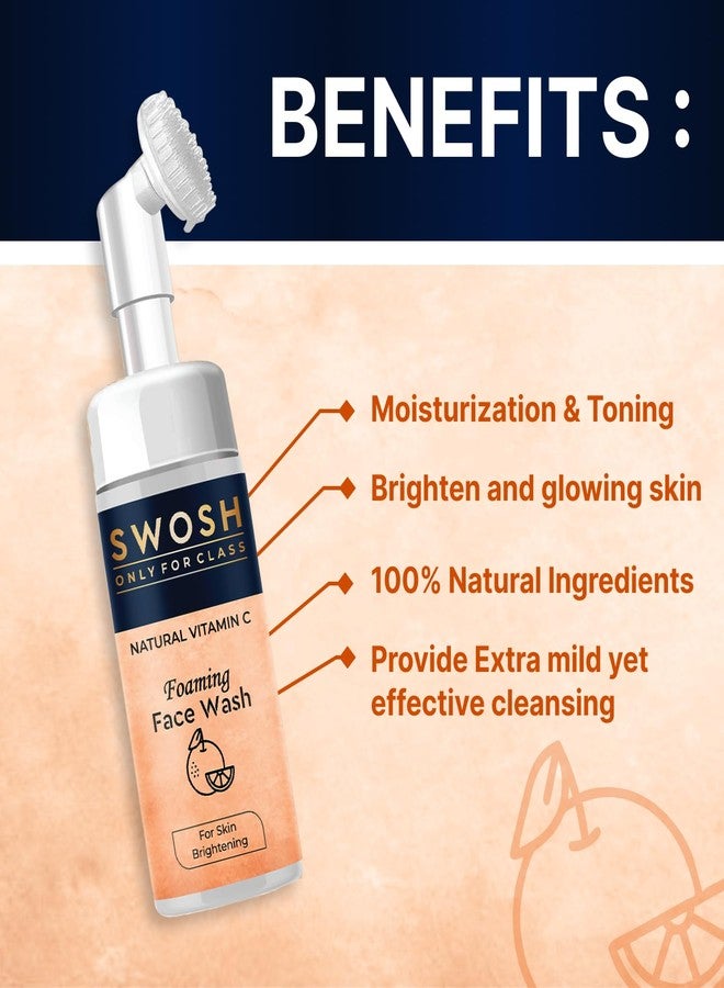 سوش غسول الوجه سووش بفيتامين سي للبشرة الدهنية 100 مل لتقشير لطيف وتنظيف عميق 100 مل | للبشرة المعرضة لحب الشباب، والدهنية، والبشرة المعرضة لحب الشباب للنساء والرجال | يحتوي على الصبار، وفيتامين سي، والكركم - Image 2