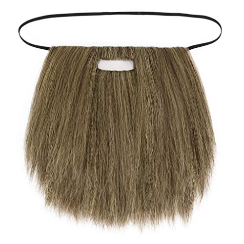 PARTY ZONE Long Brown Cosplay Thor Wig and Beard-Synthetic Rogue Anime Wigs - Jesus Beards Funny Party Hair Aquaman Wig(Brown) - Image 5