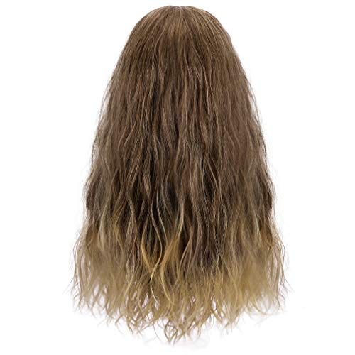 PARTY ZONE Long Brown Cosplay Thor Wig and Beard-Synthetic Rogue Anime Wigs - Jesus Beards Funny Party Hair Aquaman Wig(Brown) - Image 4