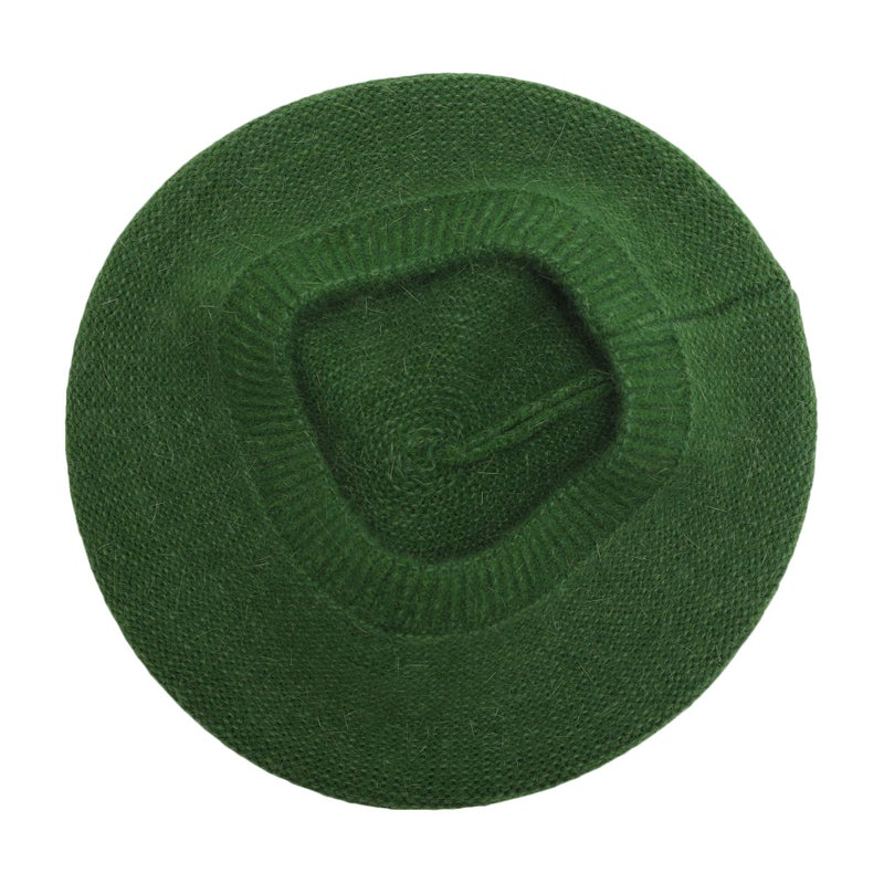 ZLYC French Beret Hat Fashion Print Lightweight Winter Warm Artist Hat for Women (Solid Army Green) - Image 5
