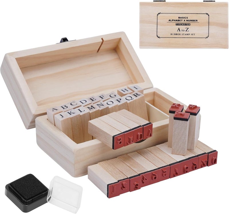 UCEC 36PCS Alphabet Letter Stamps for Clay with Ink Pad – Scrapbook Supplies Rubber Stamps for Journaling, Custom Stamp for Crafting–Letter Stamp Set Scrapbook Kit for Scrapbooking & Stamping Supplies - Image 1