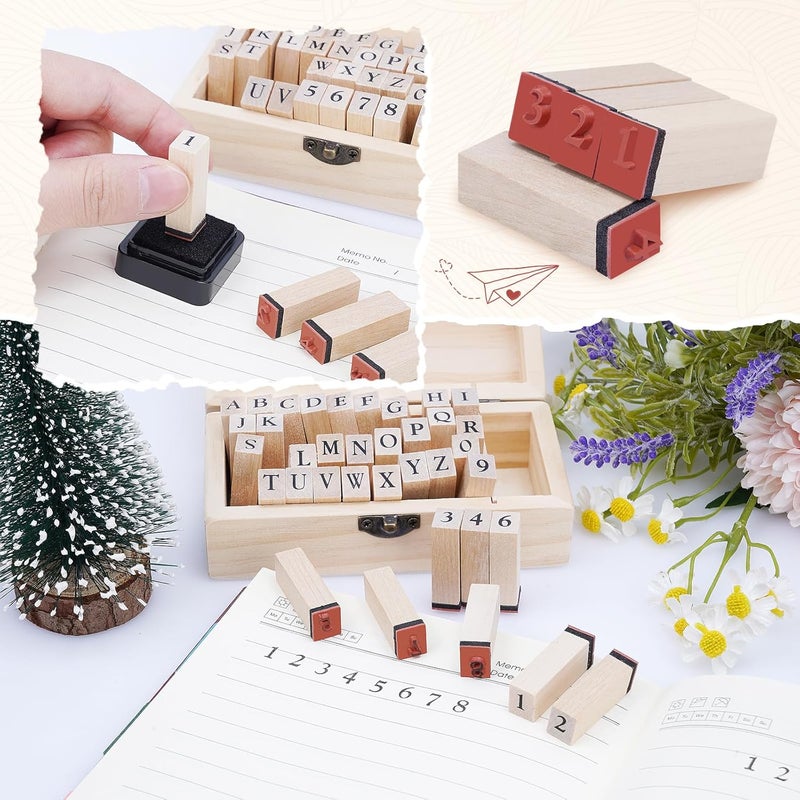 UCEC 36PCS Alphabet Letter Stamps for Clay with Ink Pad – Scrapbook Supplies Rubber Stamps for Journaling, Custom Stamp for Crafting–Letter Stamp Set Scrapbook Kit for Scrapbooking & Stamping Supplies - Image 3