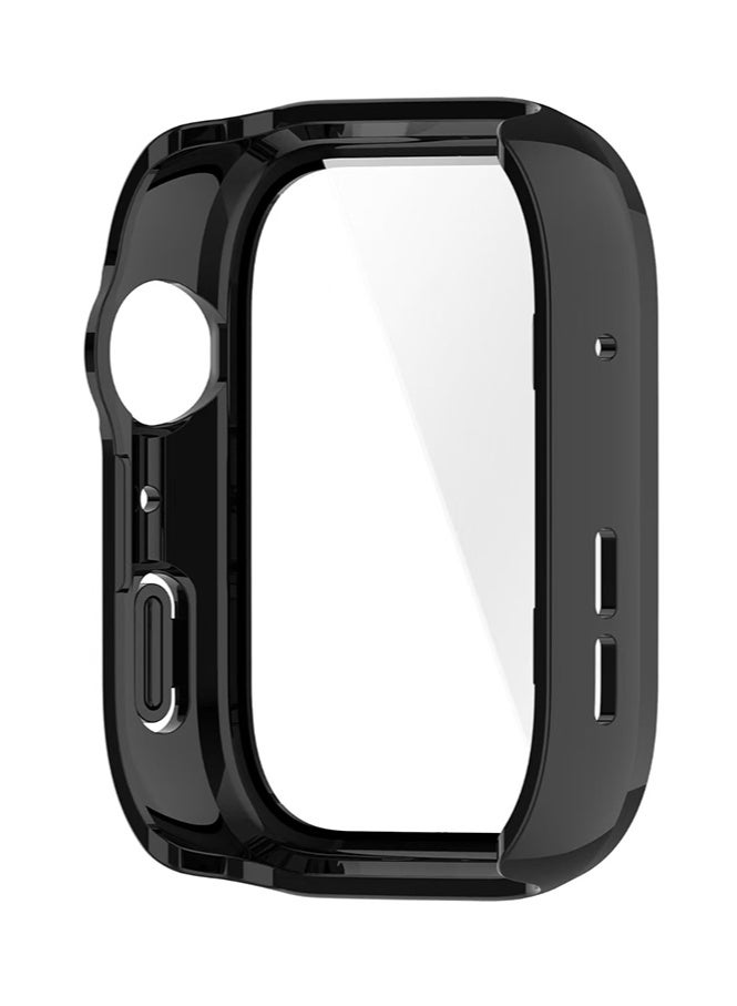 HL-Tech Case Compatible with HUAWEI Watch Fit 4 Watch Glass Protective Film Hard Plastic Frame HUAWEI Watch Fit 4 Watch Case Black - Image 5