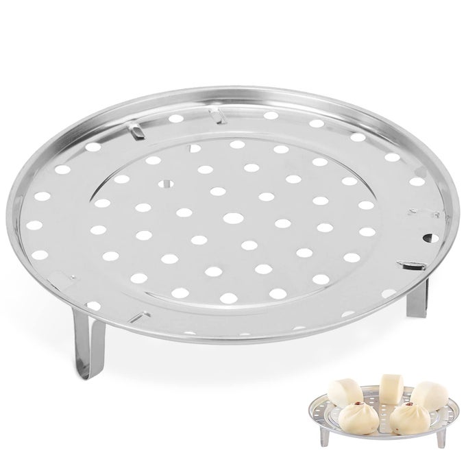 10IN STEAMER RACK STAINLESS STEEL CANNING RACK COOKING FOOD STEAMING TRAY STEAM BASKET WOK STEAMER RACK FOR PRESSURE COOKER STAINLESS POTS WOK 26CM