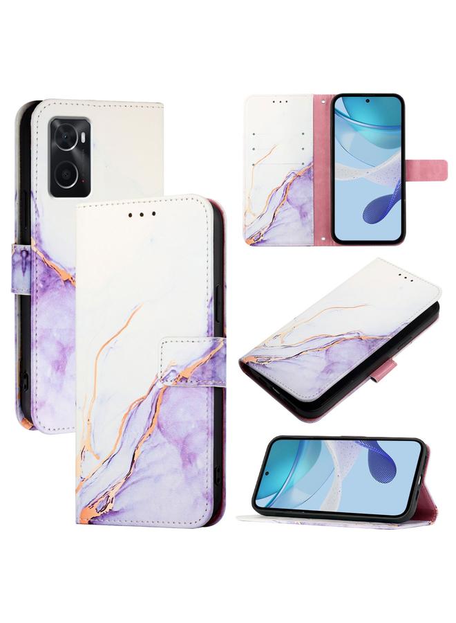 اس-توب جراب لهاتف OPPO K10 4G PT003 جراب هاتف جلدي قابل للطي بنمط رخامي - Image 1