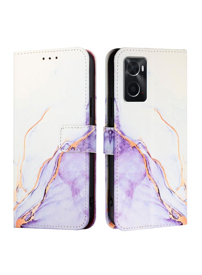 اس-توب جراب لهاتف OPPO K10 4G PT003 جراب هاتف جلدي قابل للطي بنمط رخامي - Image 2