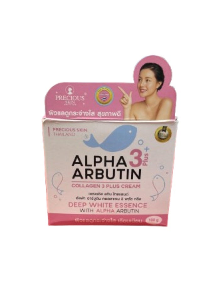 Precious Skin Thailand Alpha Arbutin Collagen 3 Plus Cream – 100g | Brightening & Firming Moisturizer - Image 2