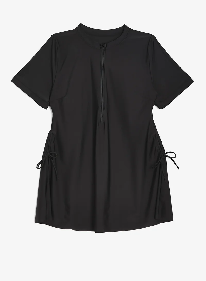 Ella Plus High Neck Swimsuit With Skirt