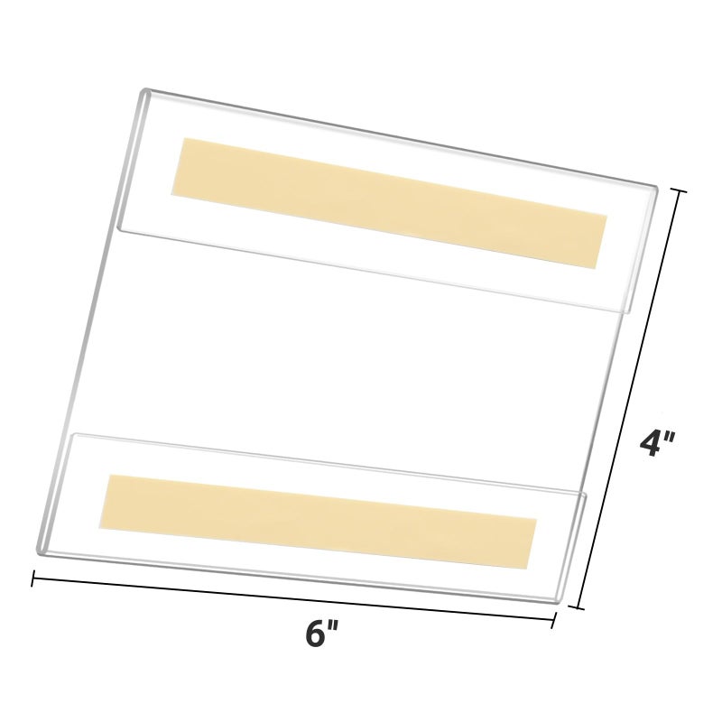 Ludery 4x6 Acrylic Picture Frames Set of 6, Clear Photo Frame for Wall with Tape, Clear Picture Photo Frames 4x6 for Home, School, Office - Horizontal - Image 2