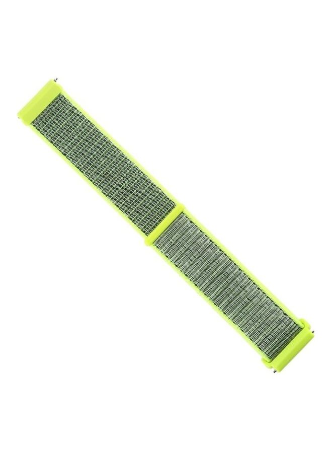 NIBEMINENT Nylon Watchband With Hook And Loop Fastener For Fitbit Versa/Versa 2 Yellow/Black - Image 3