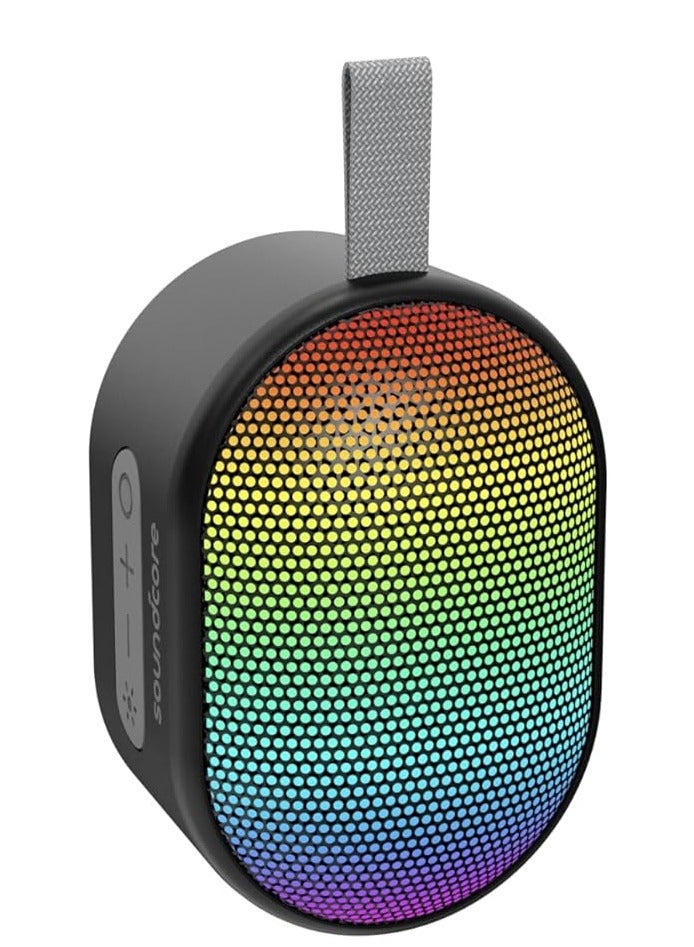 مكبر صوت ساوند كور من انكر بايرو ميني محمول ومدمج بتقنية البلوتوث بقدرة 6 وات مع صوت جهير عالٍ وقوي، وقت تشغيل 10 ساعات، مشغل 57 ملم، اتصال بلوتوث 5.3 - أسود - Image 2