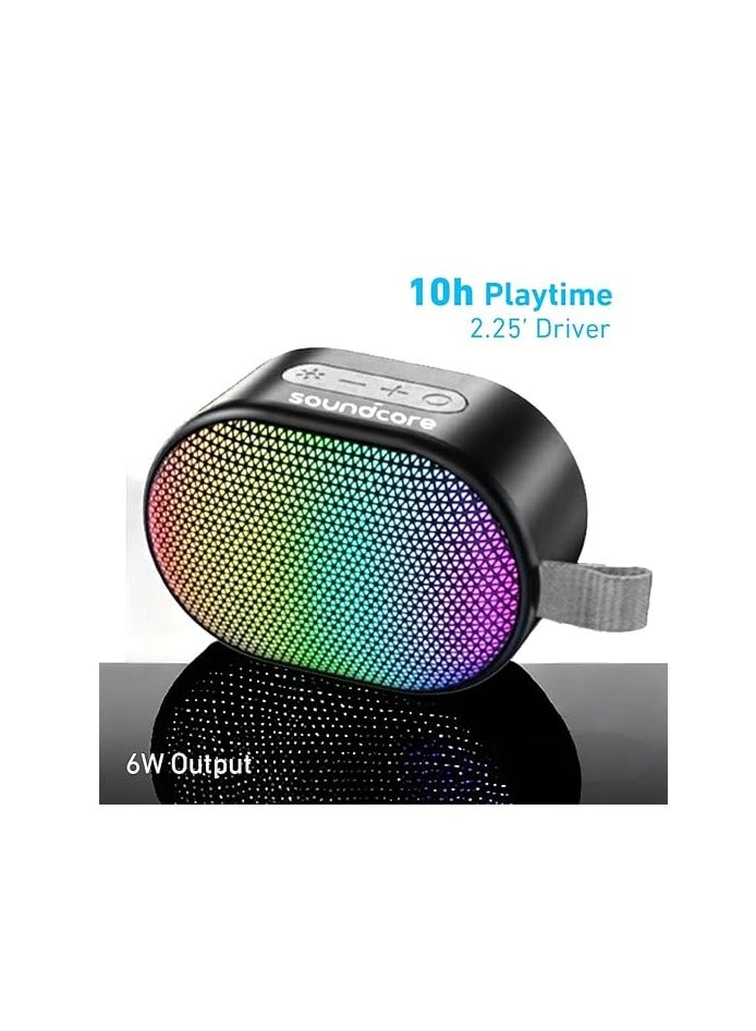 مكبر صوت ساوند كور من انكر بايرو ميني محمول ومدمج بتقنية البلوتوث بقدرة 6 وات مع صوت جهير عالٍ وقوي، وقت تشغيل 10 ساعات، مشغل 57 ملم، اتصال بلوتوث 5.3 - أسود - Image 4