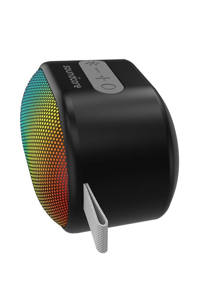 مكبر صوت ساوند كور من انكر بايرو ميني محمول ومدمج بتقنية البلوتوث بقدرة 6 وات مع صوت جهير عالٍ وقوي، وقت تشغيل 10 ساعات، مشغل 57 ملم، اتصال بلوتوث 5.3 - أسود - Image 5