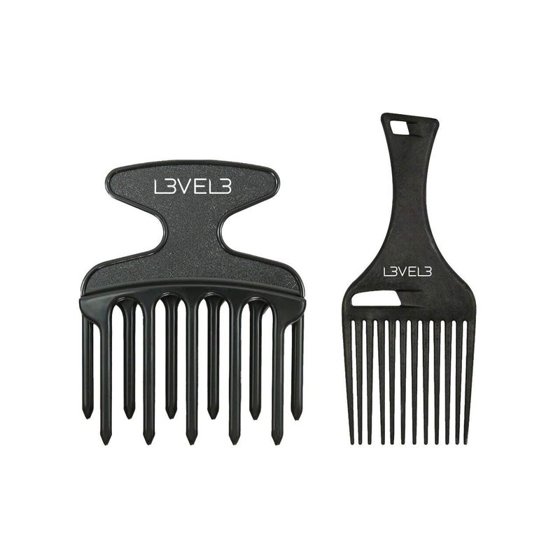 L3 Level 3 Hair Pick Comb Set  Glides Through Hair Easily  Professional Salon Quality  Rounded Tips to Prevent Irritation  Level Three Hair Picks  2pc