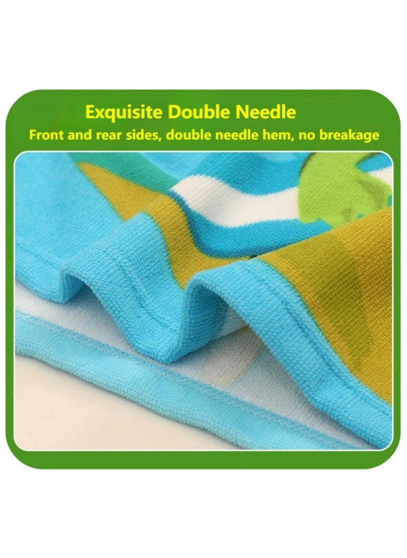 Generic - Beby Kids Bath Towel Fast Absorbent Bathrobe Cloak Can be Worn in All Seasons Suitable for Beach Swimming Bathing Cartoon Design Hooded Bath Towel - Image 1