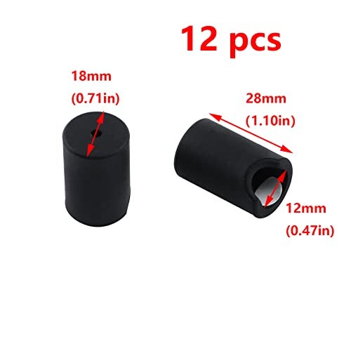 Antrader 12pcs Silicone Protector for Cabinet HandleRound Door Handle CoverBlack - Image 3