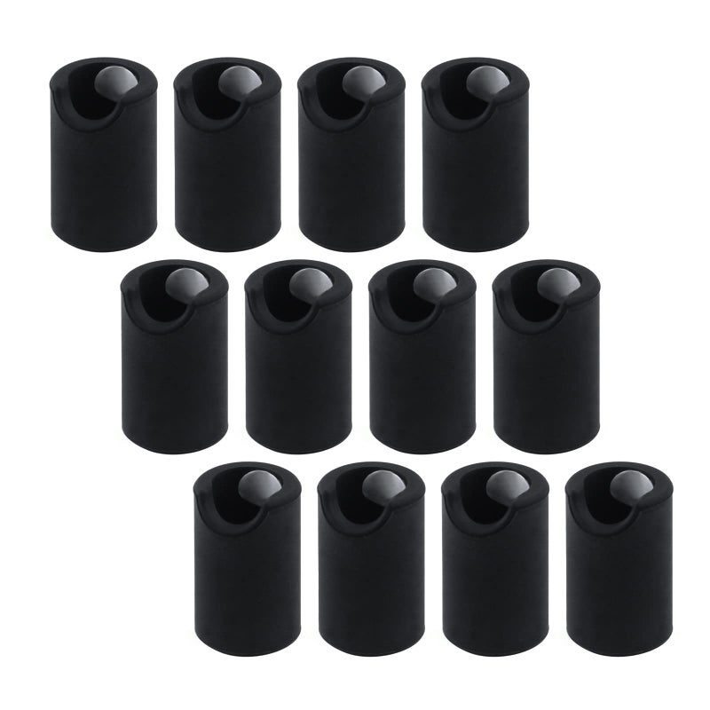 Antrader 12pcs Silicone Protector for Cabinet HandleRound Door Handle CoverBlack - Image 2