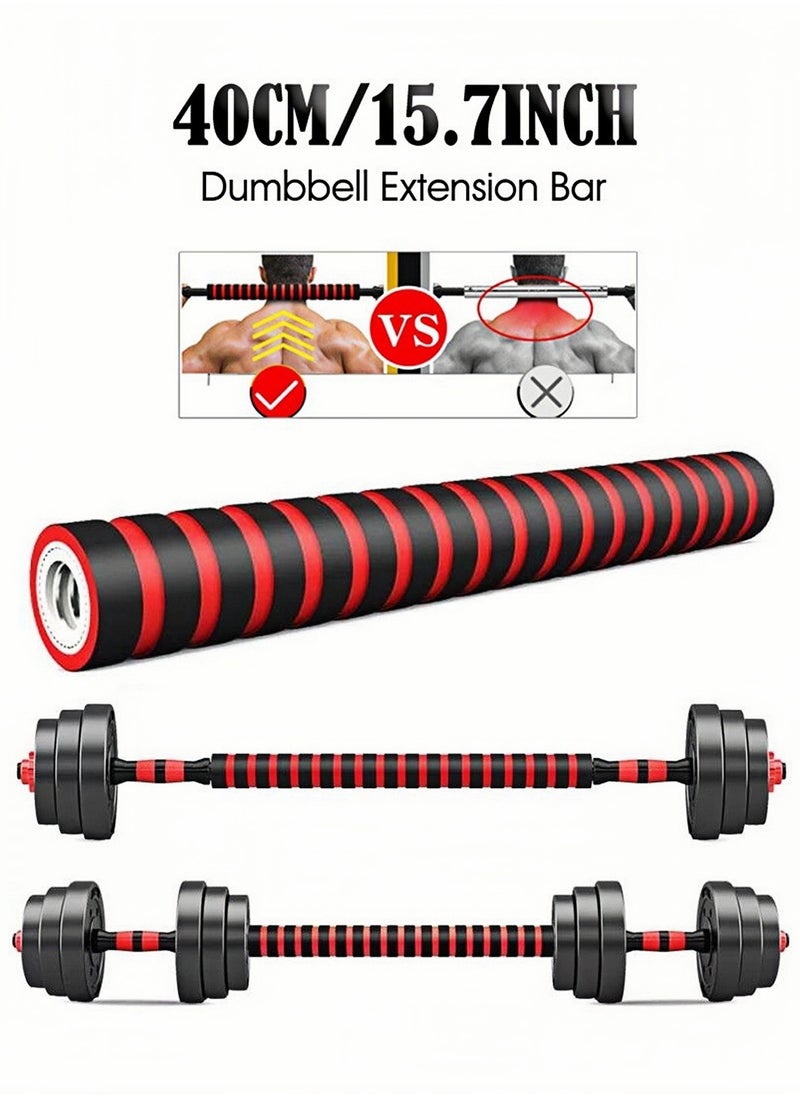 ADEBOLA - Adjustable-Dumbbells-Sets,Free Weights-Dumbbells Set of 2 Convertible To Barbell A Pair of Lightweight for Home Gym,Women and Men Equipment，20KG - Image 1