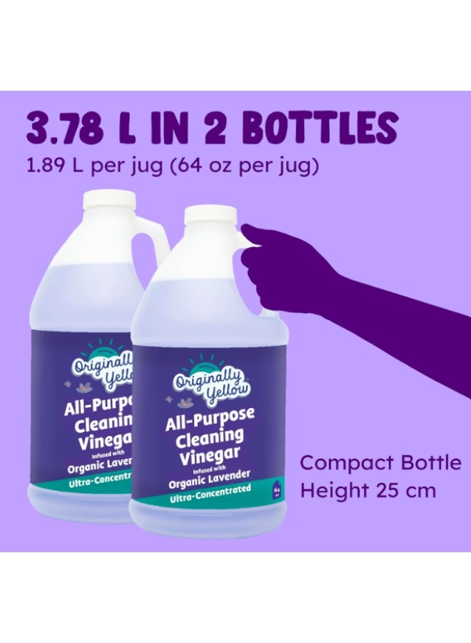 Originally Yellow Ultra-Concentrated All-Purpose Cleaning Vinegar Organic Lavender Scent 3.78L (Pack of 2) - Image 5