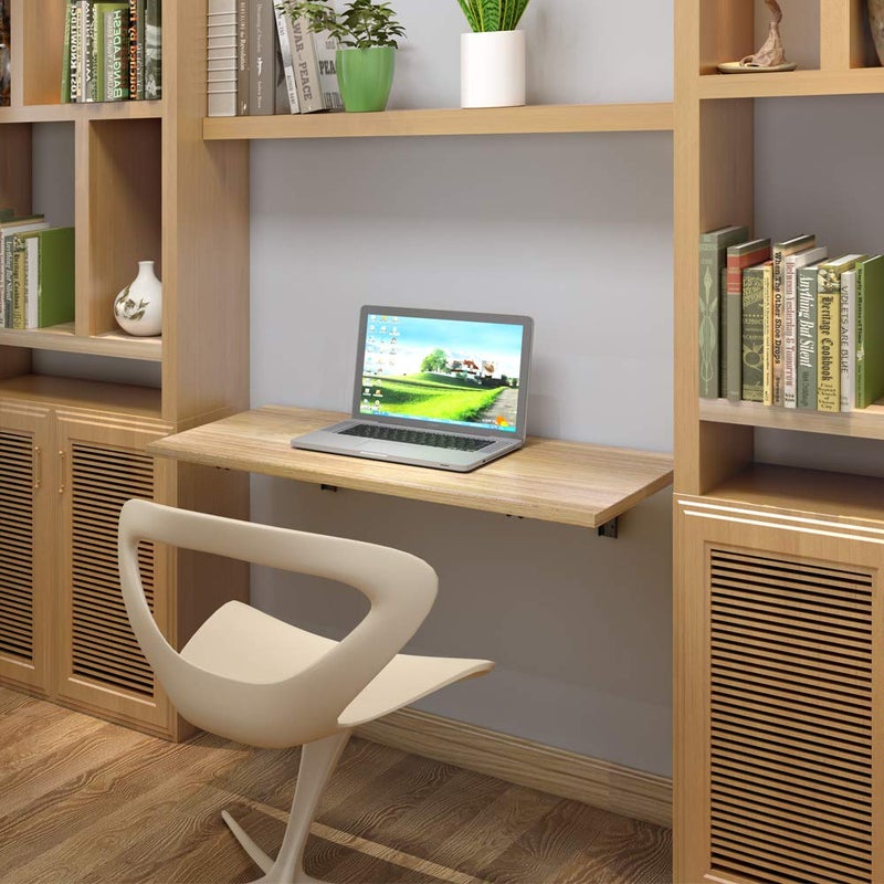 Need Wall Mounted Table - Heavy Duty Small Fold Down Desk Length 36" Width 20" Perfect Addition to Garage & Shed/Home Office/Laundry/Home Bar/Kitchen & Dining Room AC15BB(9050) - Image 3