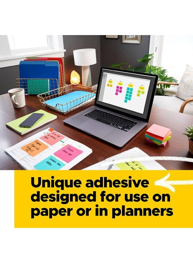 Post-it ملاحظات بوست-إت بألوان نيون 655-5PK 3 × 5 بوصة (76 × 127 مم)، 5 دفاتر/عبوة | ألوان متنوعة | ملاحظات لاصقة | لتدوين الملاحظات، قوائم المهام والتذكيرات | إزالة نظيفة | قابلة لإعادة التدوير | 100 ورقة/دفتر - Image 3