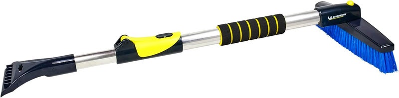 Michelin 2-in-1 ice scraper with snow brush, telescopic for the car, extendable, efficient and durable ice scraper with handy 90° rotating snow brush, highest quality - Image 1