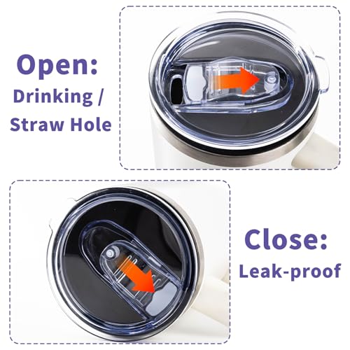 RXZHZYM Press-in Lid - Compatible with Hydro Flask coffee lid, All Around Tumbler 20,16 oz and 12 oz Outdoor Kitchen Tumbler. Pack of 2. - Image 5